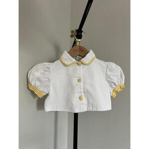 Vintage Paper Tag Shrug Style Cropped Top, Size 5, Ballet-Core Layering Piece